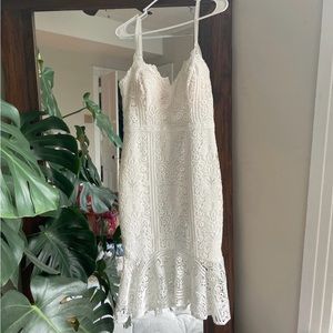 Guess Flounce-Hem Lace Dress